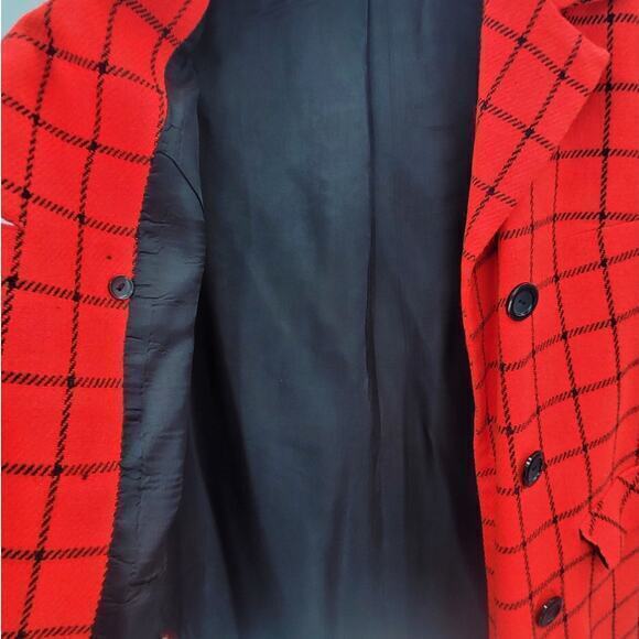 HPFrank Lee Vintage 70s plaid Double Breasted Woman's Blazer Jacket - Picture 11 of 13